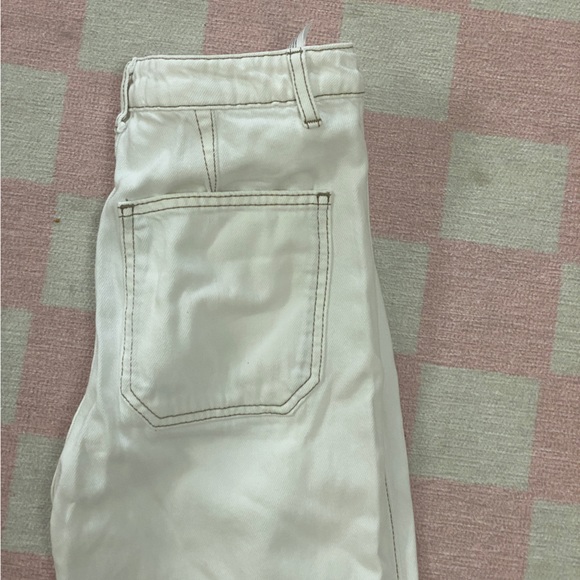 REFORMATION STRAIGHT LEG WHITE JEANS: size 25 - Picture 4 of 5